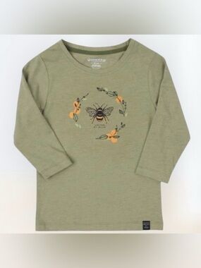 NWT United By Blue Long Sleeve Organic Cotton Graphic Tee Bees Girls